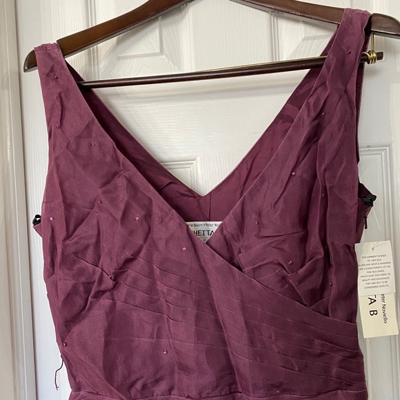Chetta B Plum Organza Cocktail Dress NWT size 10 - Picture 2 of 7
